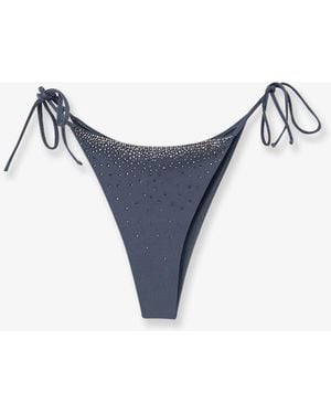 MC2 Saint Barth Marielle Nylon Beach Briefs With Rhinestones - Blue