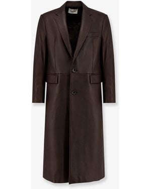 Tonywack Leather Coat - Brown