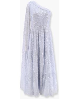 Needle & Thread One-Shoulder Long Dress With Sequins - White