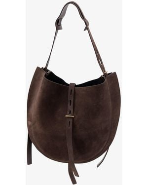 MINOBOSSI Suede Crossbody Bag - Brown
