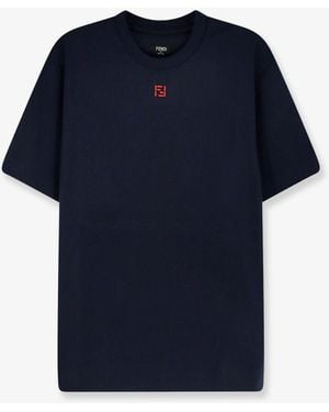 Fendi Cotton T-Shirt - Blue