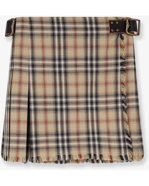 Burberry Skye Cotton Kilt - White