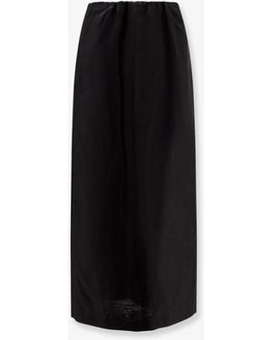 The Row Saul Cotton And Silk Long Skirt - Black