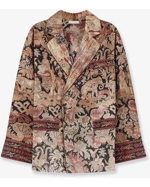 Pierre Louis Mascia Silk Blazer - Brown