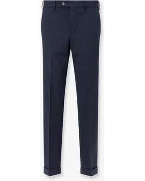 PT Torino Style Master Fit Stretch Wool Trousers - Blue