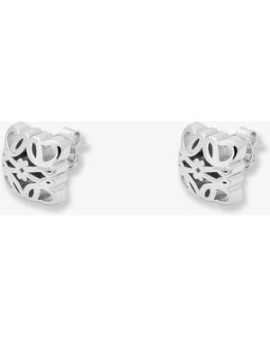 Loewe Anagram Bombe Sterling Earrings - White