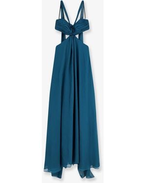 retroféte Chiffon Dress - Blue