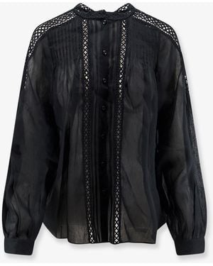 Isabel Marant Polda Viscose And Linen Shirt - Black