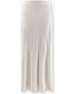 Max Mara Sante Cashmere Midi Skirt - White