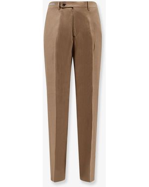 Corneliani Regular Linen Trousers - Natural