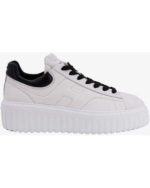Hogan H-Stripes Leather Trainers - White