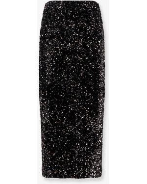 Vince Skirt With Sequins Embroidery - Black