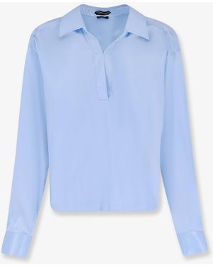 Tom Ford Stretch Satin Shirt - Blue