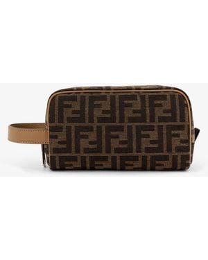 Fendi Ff Jacquard Fabric Beauty Small - Brown