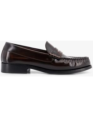 Alohas Leather Rivet Loafers - White