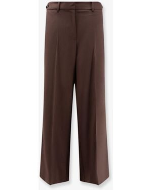 Alysi Stretch Virgin Wool Pants - Brown