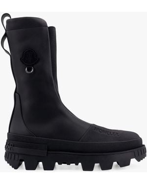 Moncler Boots Pelle/Nylon /Gomma - Black