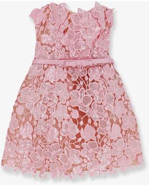 retroféte Mini Dress With Satin Belt - Pink
