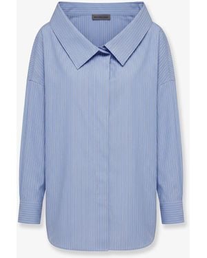 Balenciaga Camicia Stola Oversize - Blu