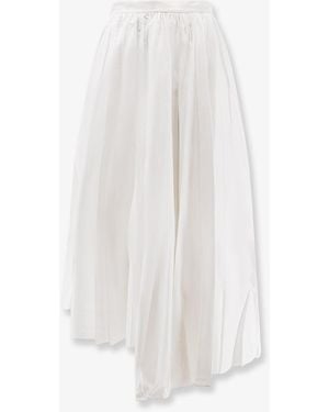 Self-Portrait Asymmetrical Cotton Skirt - White