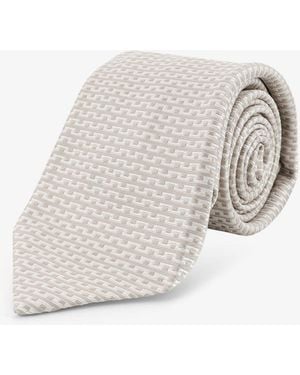 Kiton Silk Tie - White