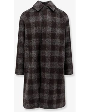 Amaranto Outdoor Wool, Alpaca And Mohair Coat - Black