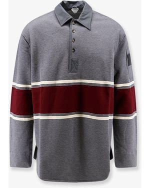 Bottega Veneta Light Cotton Polo Shirt - Grey