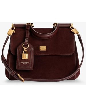 Dolce & Gabbana Dolce & Gabbana My Sicily Suede Handbag - Brown