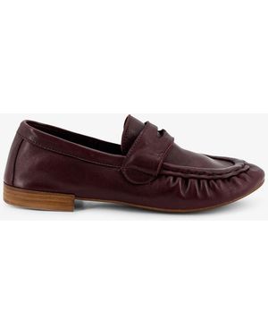 Semelle Laminated Leather Loafers - Purple