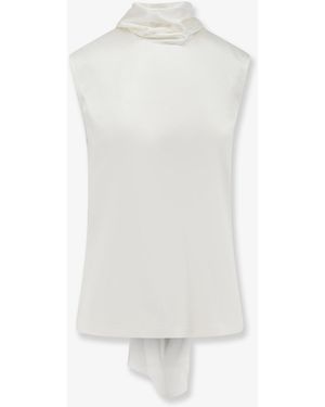 Bottega Veneta Stretch Satin Top - White