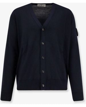 Stone Island Virgin Wool Cardigan - Blue