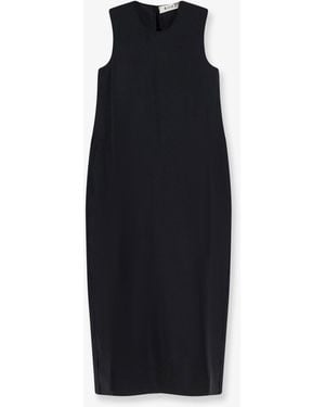Rohe Hourglass Linen And Silk Blend Long Dress - Blue