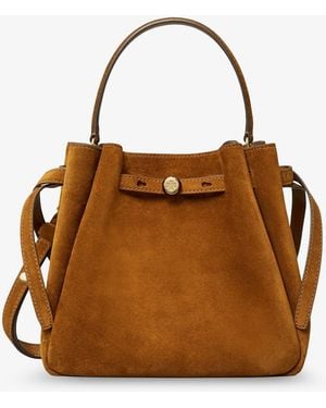 Tory Burch Romy Suede Bucket Bag - Brown