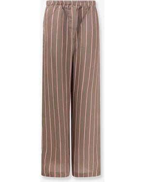 Frankie Shop Trousers Viscose-Silk - Brown