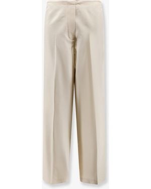 The Row Beta Silk Trousers - Natural