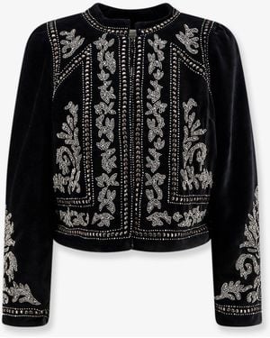 Scarlett Poppies Saga Velvet Jacket - Black