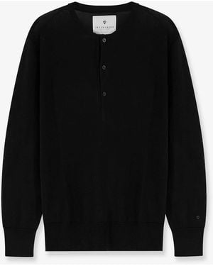Seven Gauge Serafino Lyocell Sweater - Black
