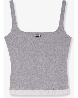 Entire studios Ribbed Cotton Tank Top - Grey