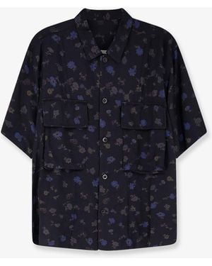 Sacai Shirts Rayon Cotone - Blue