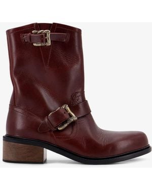 Enfants Riches Deprimes Leather Boots - Red