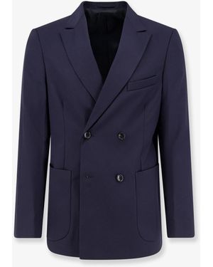 Seven Gauge Light Wool Blazer - Blue