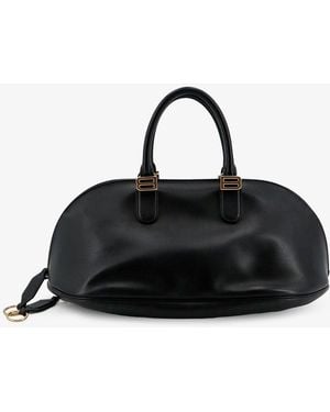 Balenciaga Bowling Leather Bag Bolero Handbags - Black
