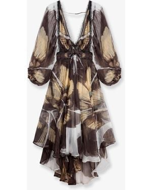 Mes Demoiselles Pucha Viscose Dress With All-Over Print - White