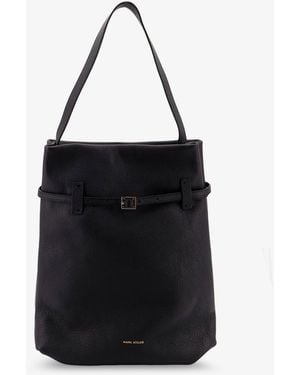 MANU Atelier Tote Du Jour Leather Shoulder Bag - Black