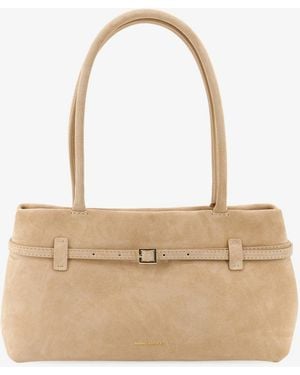 MANU Atelier Le Cambon East West Suede Shoulder Bag - Natural