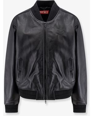 DIESEL Ilyan Leather Jacket - Black