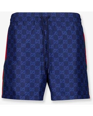 Gucci Gg Nylon Swim Trunks - Blue