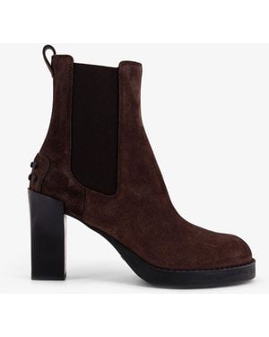 Tod's Suede Ankle Boots - Brown
