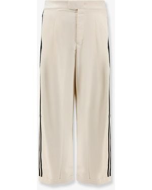 adidas Recycled Nylon Trousers With Iconic Detail On The Side - Natural