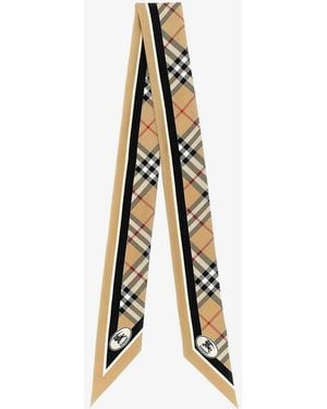 Burberry Check Wool Foulard - Metallic